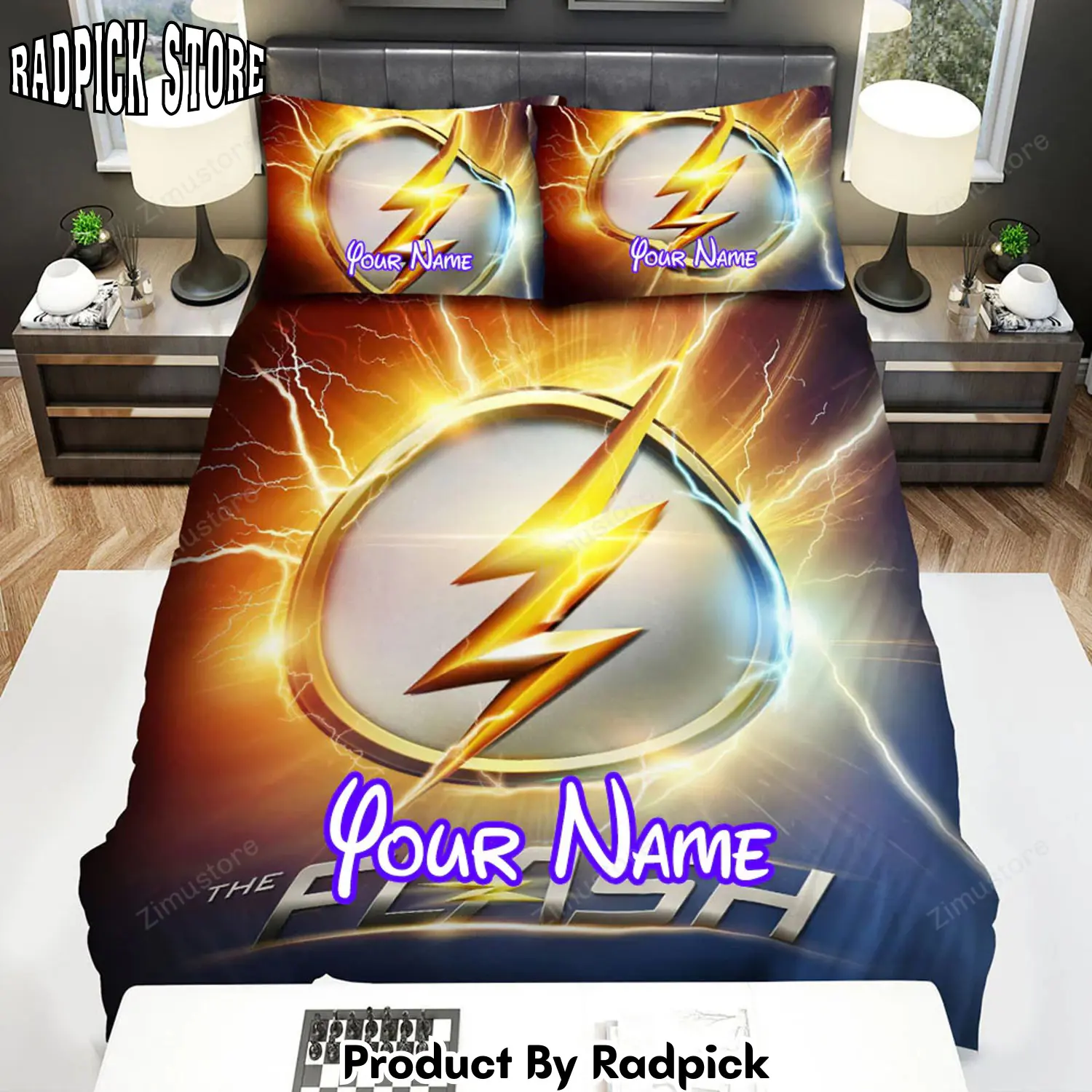 Radpick the flash logo poster bed sheets duvet cover personalized name bedding sets rp3271283